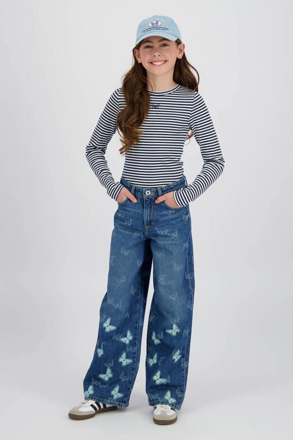 Vingino high waist wide leg jeans medium blue denim