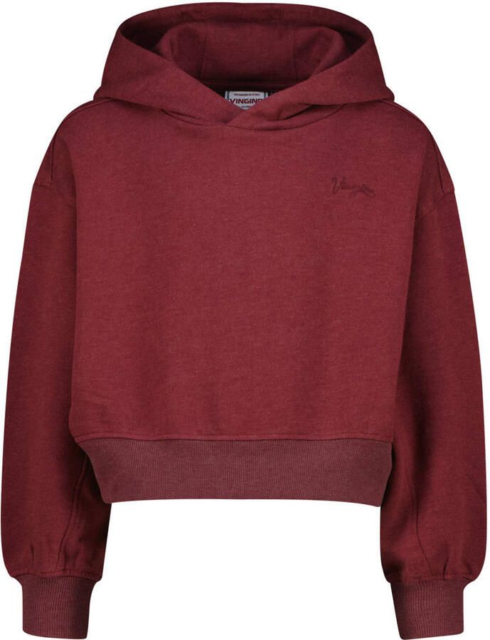 Vingino hoodie donkerrood Sweater Effen