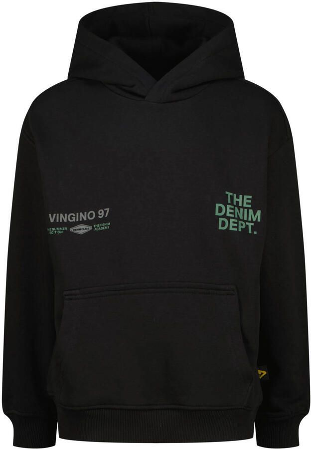Vingino hoodie met backprint zwart