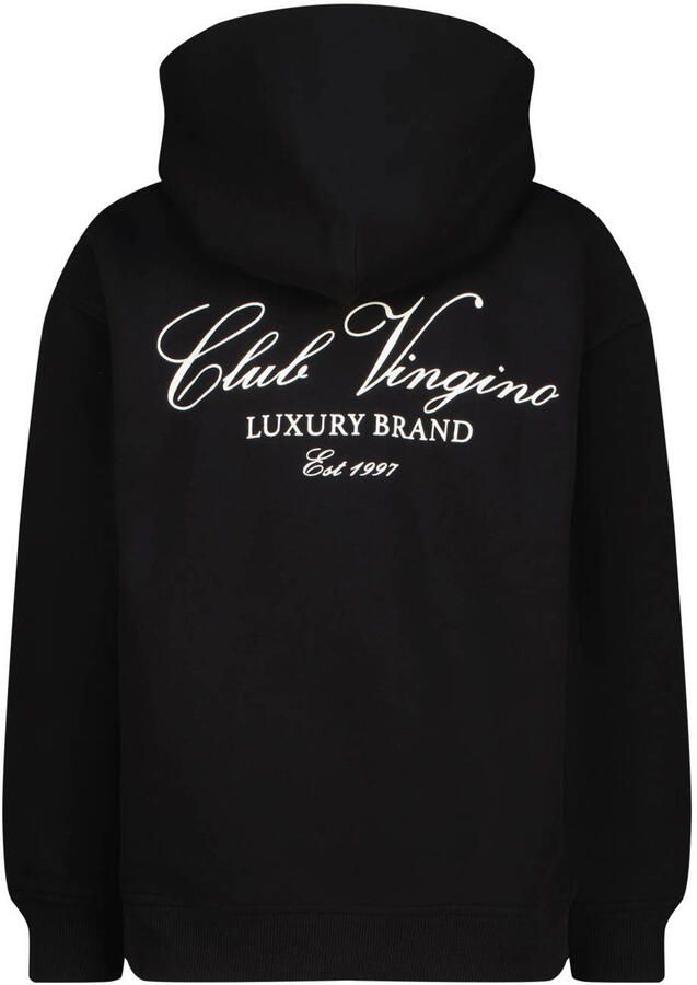 Vingino hoodie met backprint zwart