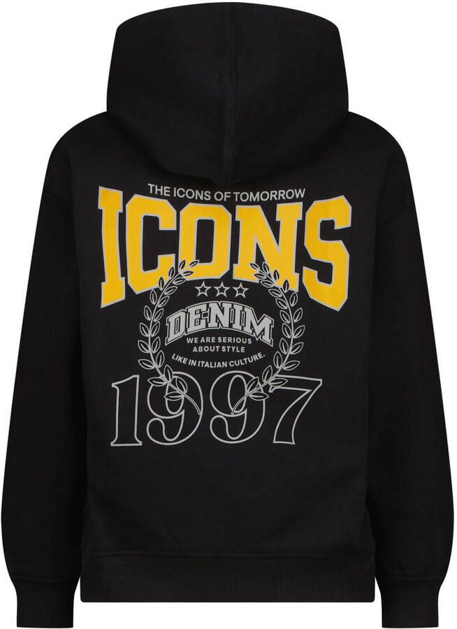 Vingino hoodie met backprint zwart - Foto 2