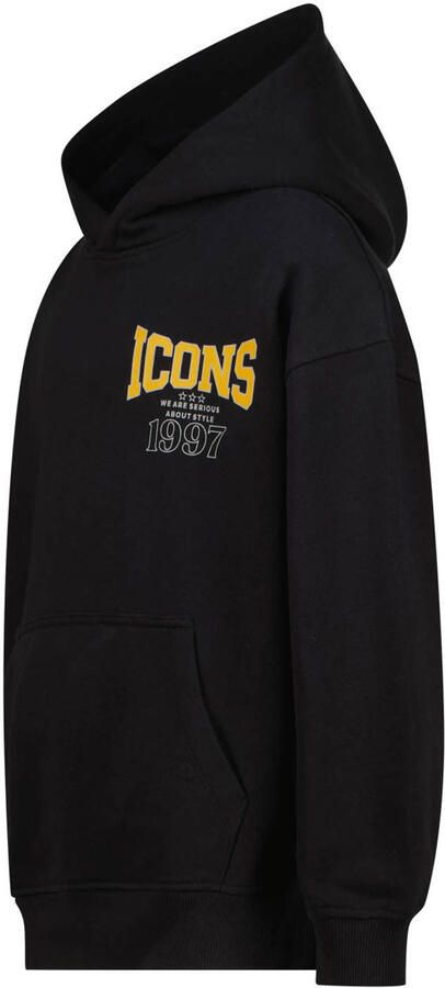 Vingino hoodie met backprint zwart