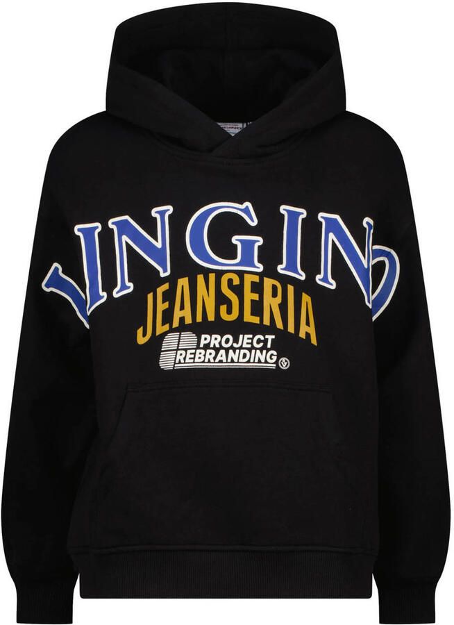 Vingino hoodie met logo zwart