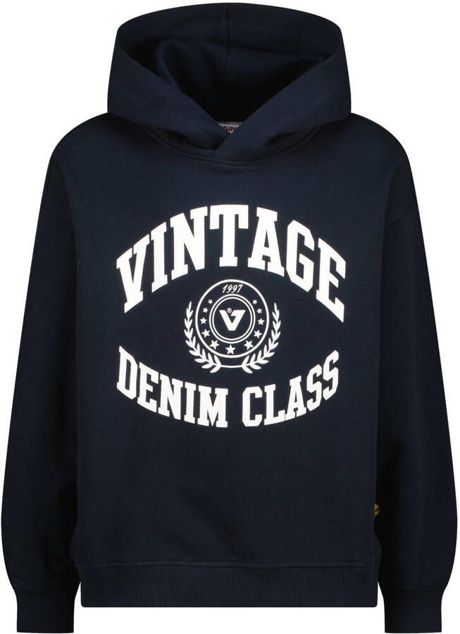 Vingino hoodie met print donkerblauw
