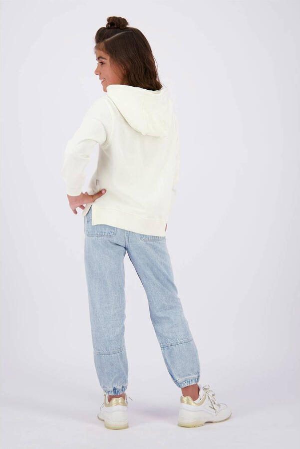 VINGINO hoodie Nadien met tekst offwhite rood Sweater Ecru Tekst 128 - Foto 2