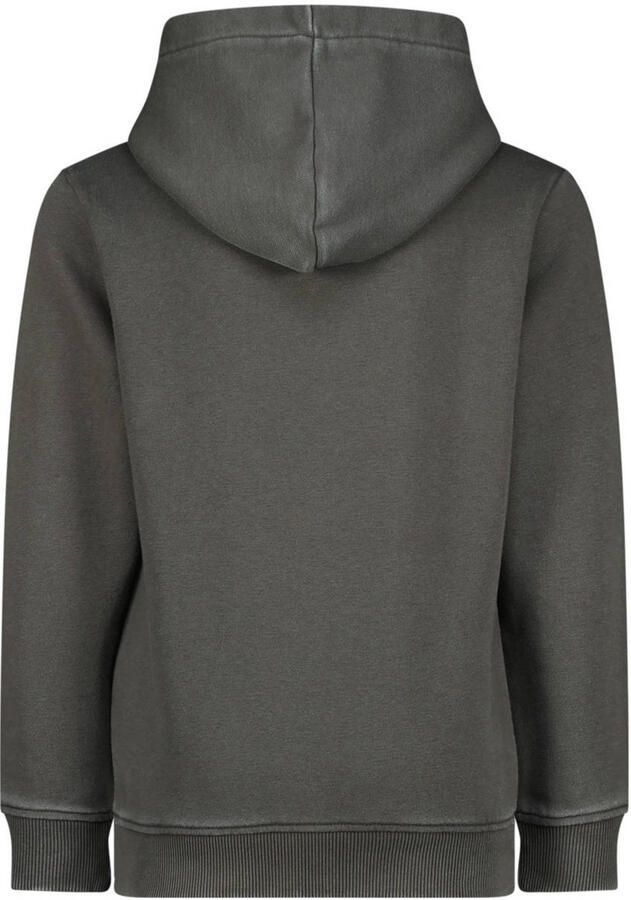 VINGINO hoodie Nifon met tekst antraciet Sweater Grijs Tekst 152