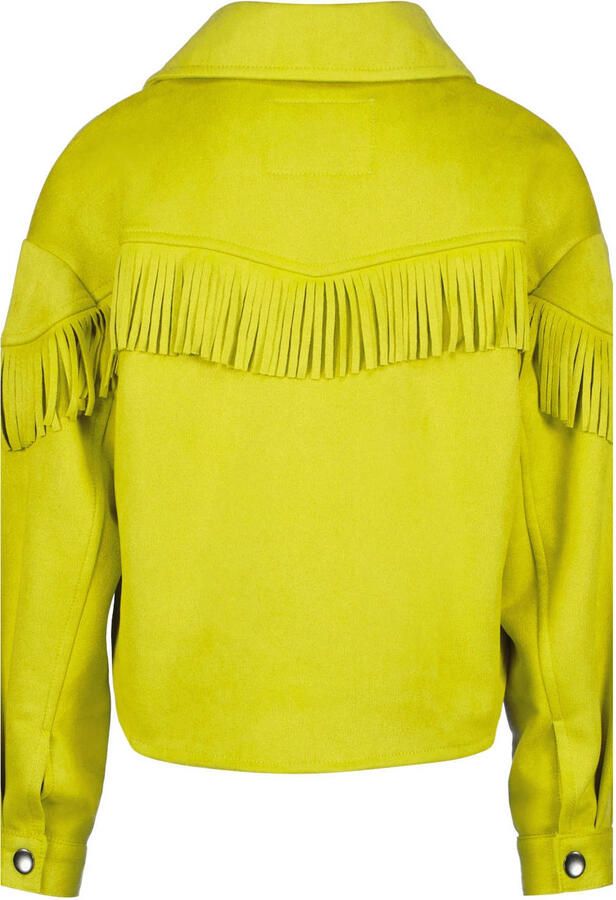 VINGINO jasje Tanzia met franjes gifgroen Meisjes Polyester Klassieke kraag 152