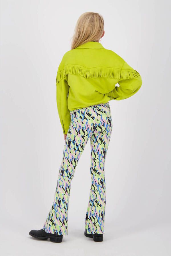 VINGINO jasje Tanzia met franjes gifgroen Meisjes Polyester Klassieke kraag 152 - Foto 2