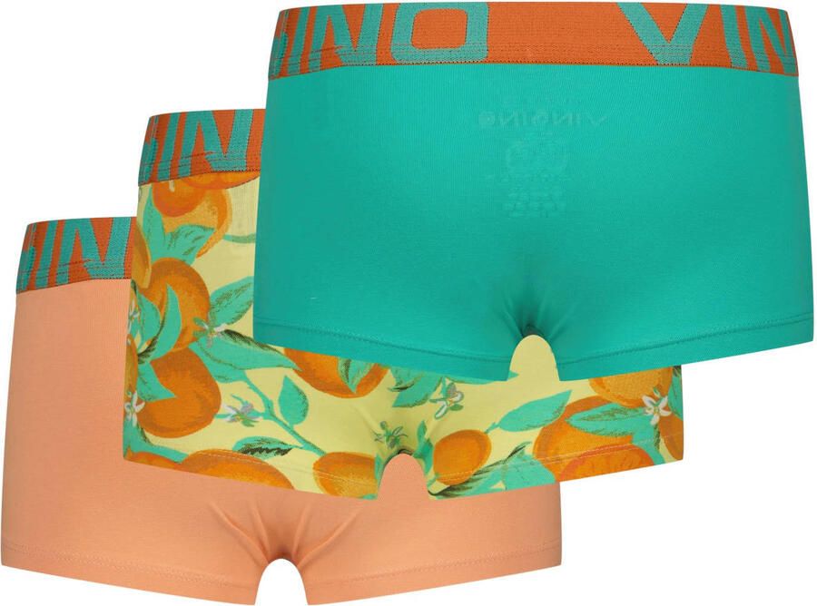 Vingino katoenen short met print oranje groen (set van 3) - Foto 2