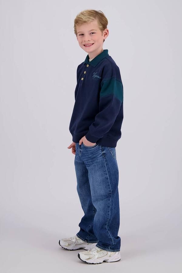 Vingino Keaton baggy jeans mid blue wash Blauw Jongens Denim Effen - Foto 2