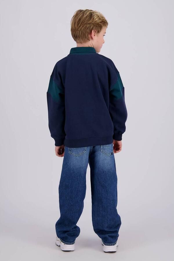 Vingino Keaton baggy jeans mid blue wash Blauw Jongens Denim Effen - Foto 3