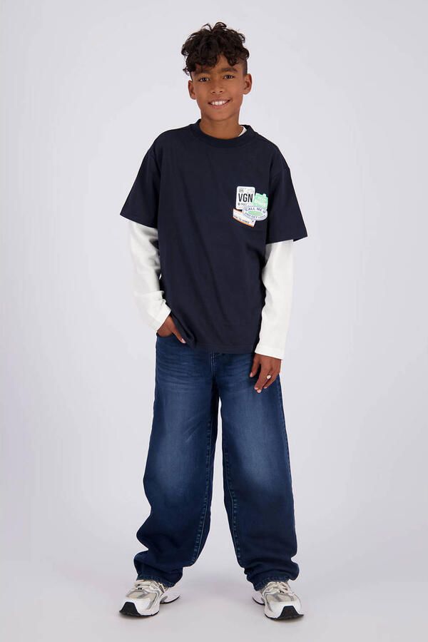Vingino Keith Supersoft baggy jeans donkerblauw