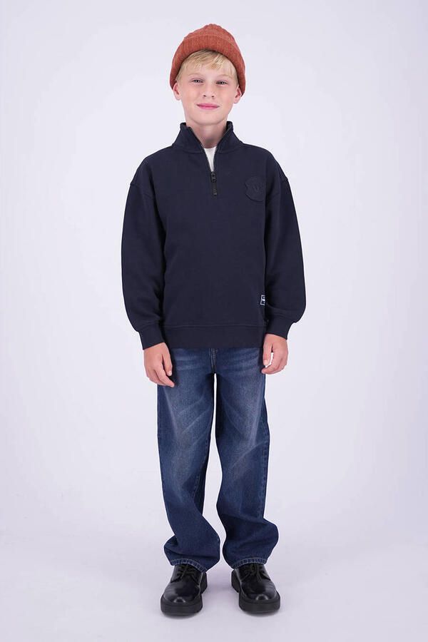 Vingino Kent baggy jeans dark blue denim Blauw Effen - Foto 3