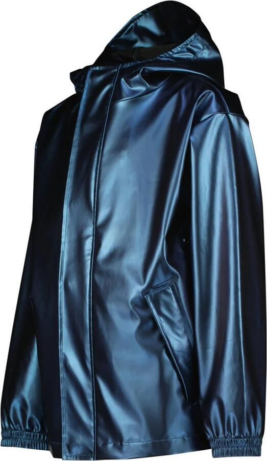VINGINO kids regenjas Lightning blauw metallic Polypropyleen Capuchon 146 152 - Foto 3