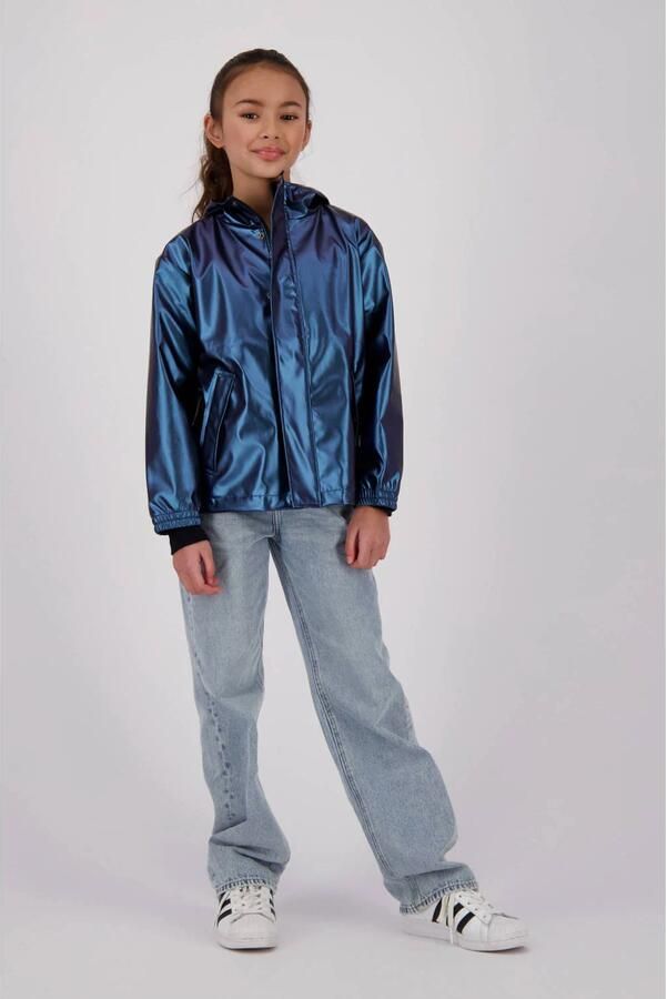 VINGINO kids regenjas Lightning blauw metallic Polypropyleen Capuchon 146 152 - Foto 2