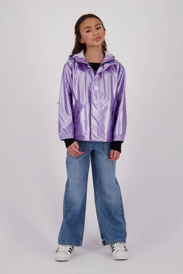 VINGINO kids regenjas Lightning lila metallic Paars Polypropyleen Capuchon 146 152 - Foto 3