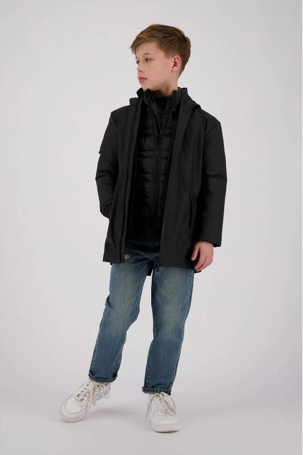 VINGINO kids regenjas Monsoon zwart Polypropyleen Capuchon 110 116 - Foto 3