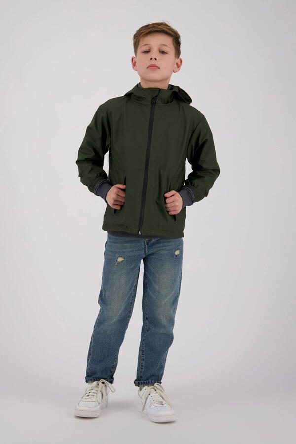 VINGINO kids regenjas Thyfoon armygroen Polypropyleen Capuchon 158 164 - Foto 3
