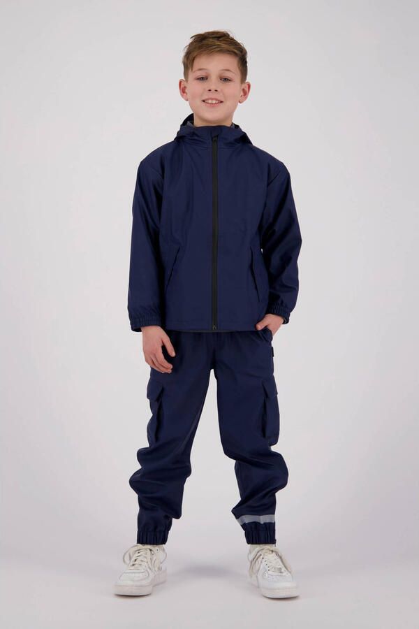 VINGINO kids regenjas Thyfoon donkerblauw Polypropyleen Capuchon 110 116 - Foto 2