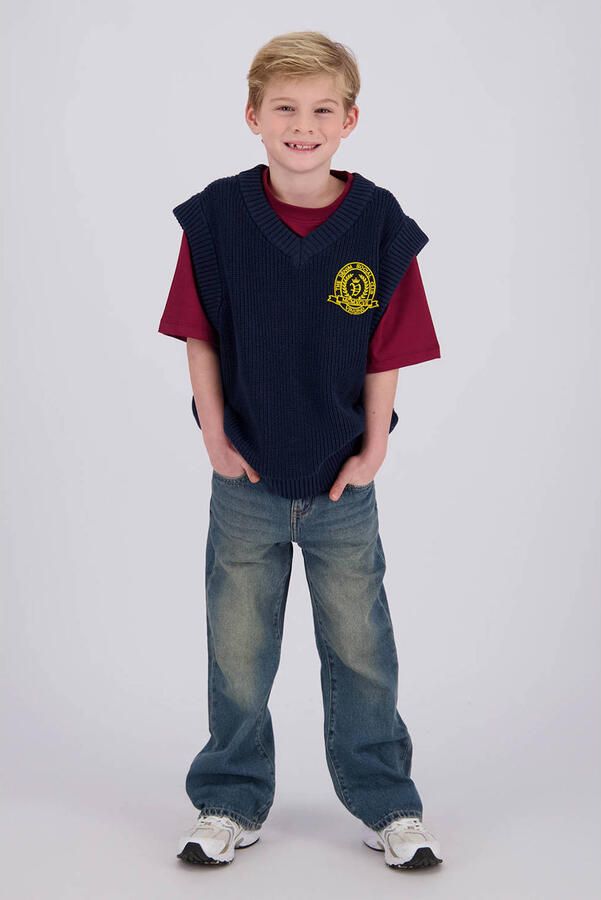 Vingino Leonardo bootcut jeans lichtblauw Jongens Denim Effen