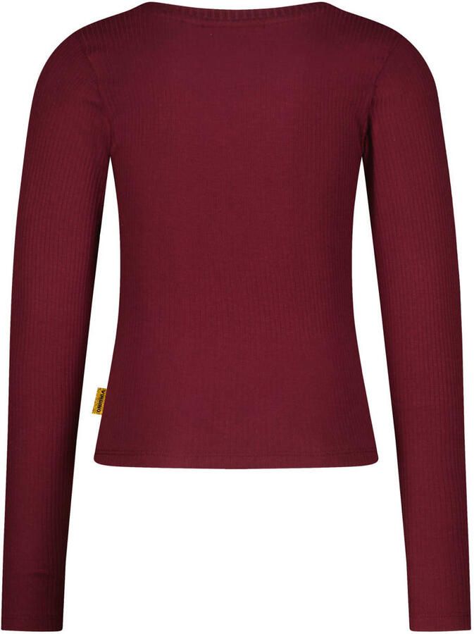 Vingino longsleeve donkerrood Meisjes Stretchkatoen Ronde hals Effen - Foto 2