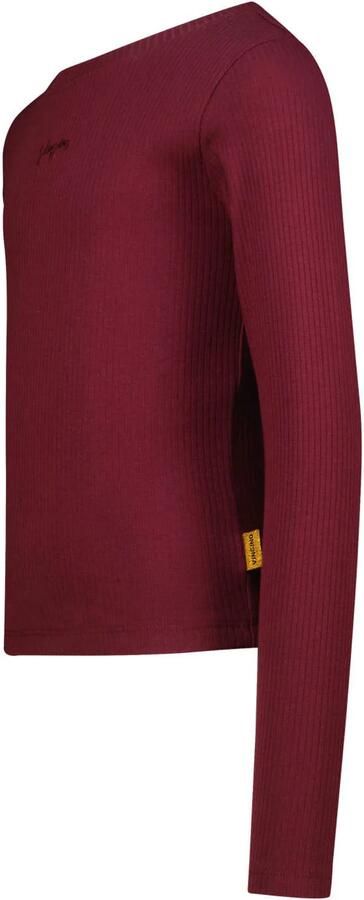 Vingino longsleeve donkerrood Meisjes Stretchkatoen Ronde hals Effen - Foto 3