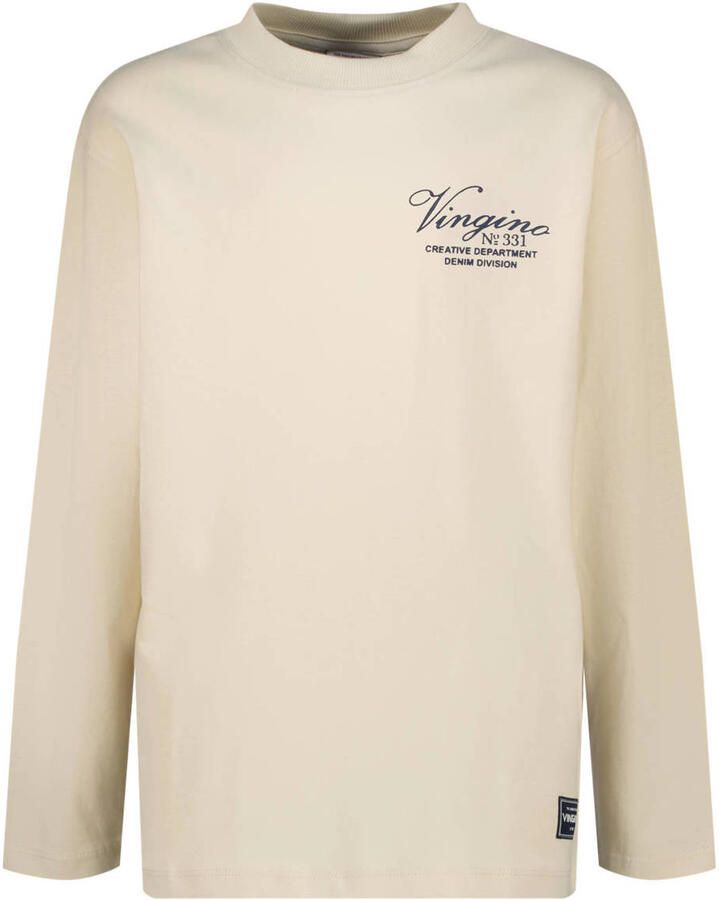 Vingino longsleeve met logo beige