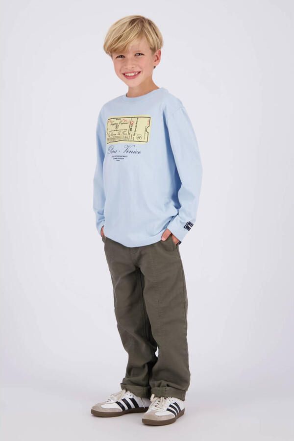 Vingino longsleeve met print lichtblauw - Foto 3