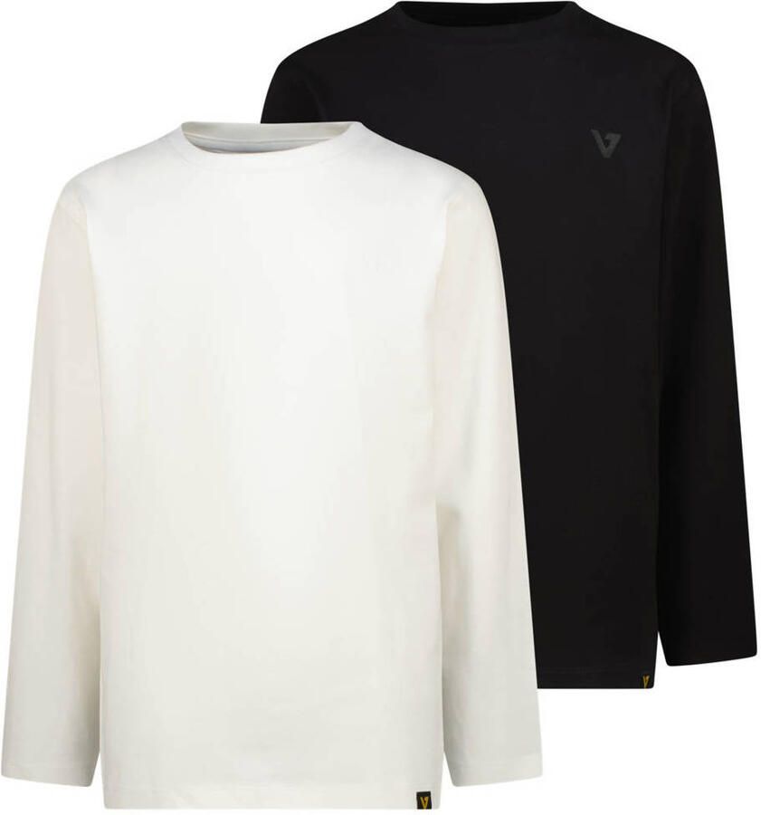 Vingino longsleeves wit zwart (set van 2)