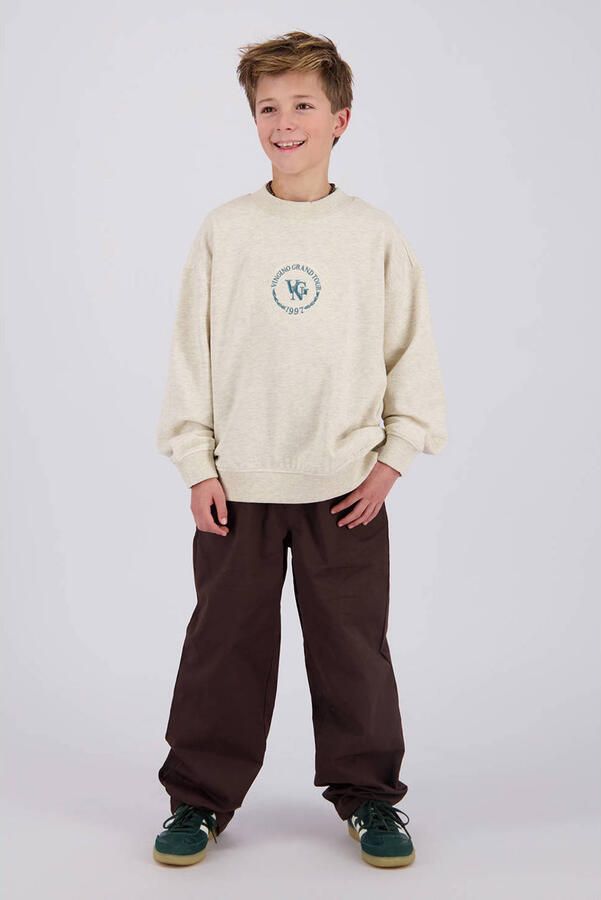 Vingino loose fit casual broek donkerbruin