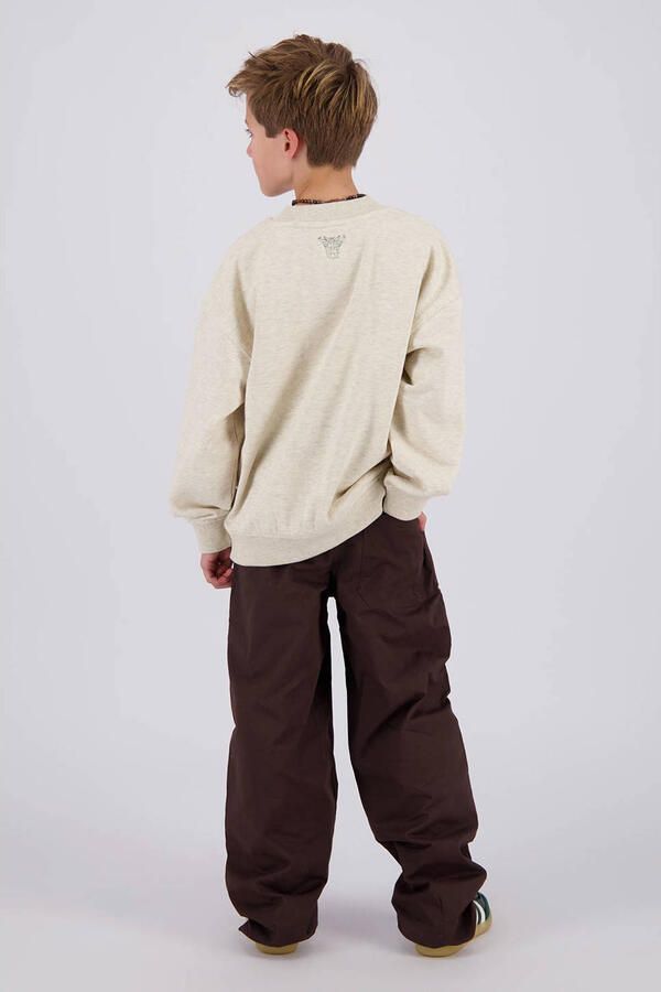 Vingino loose fit casual broek donkerbruin Jongens Stretchkatoen Effen - Foto 5