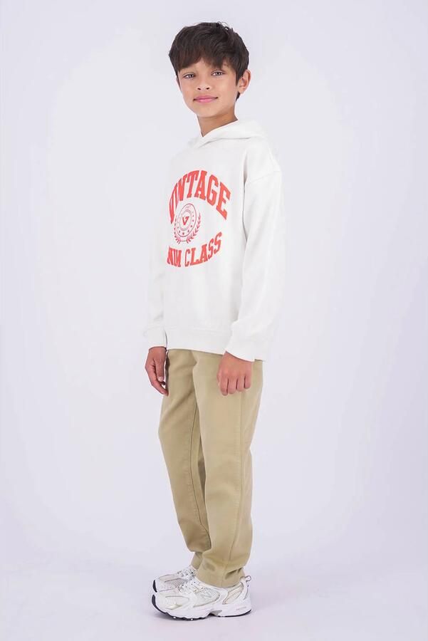 Vingino loose fit jeans beige Jongens Katoen Effen - Foto 3