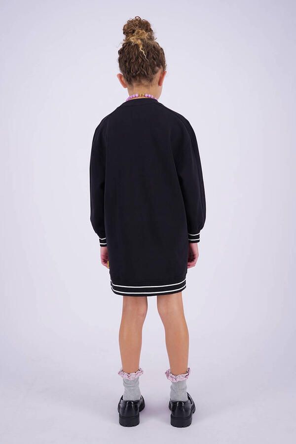 Vingino midi sweatjurk met backprint zwart - Foto 2
