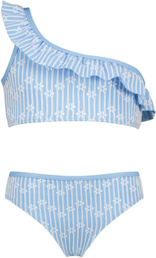 Vingino one shoulder bikini Zalotte blauw wit