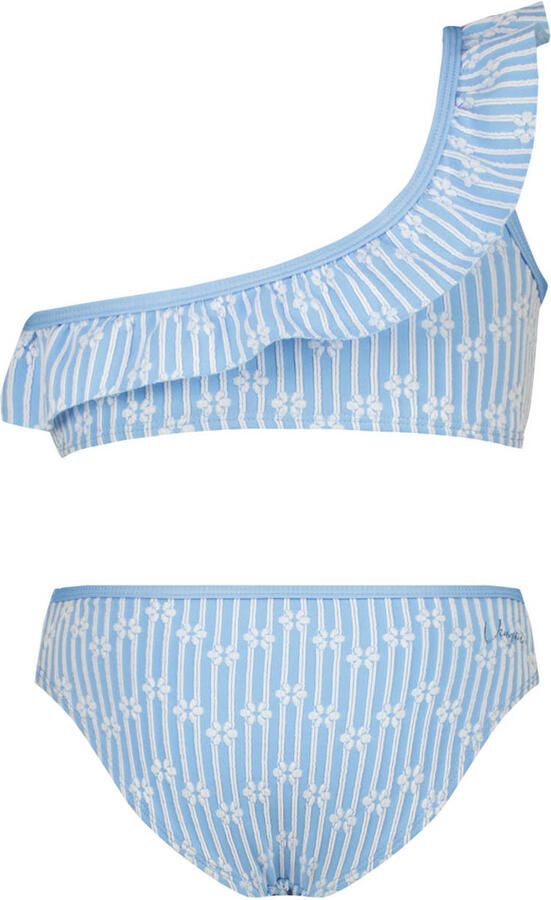 Vingino one shoulder bikini Zalotte blauw wit - Foto 3