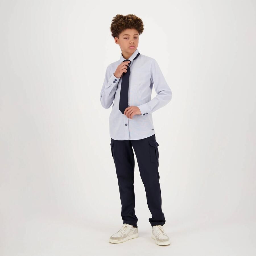 VINGINO overhemd LENN blauw Jongens Polyester Klassieke kraag Effen 152 - Foto 3