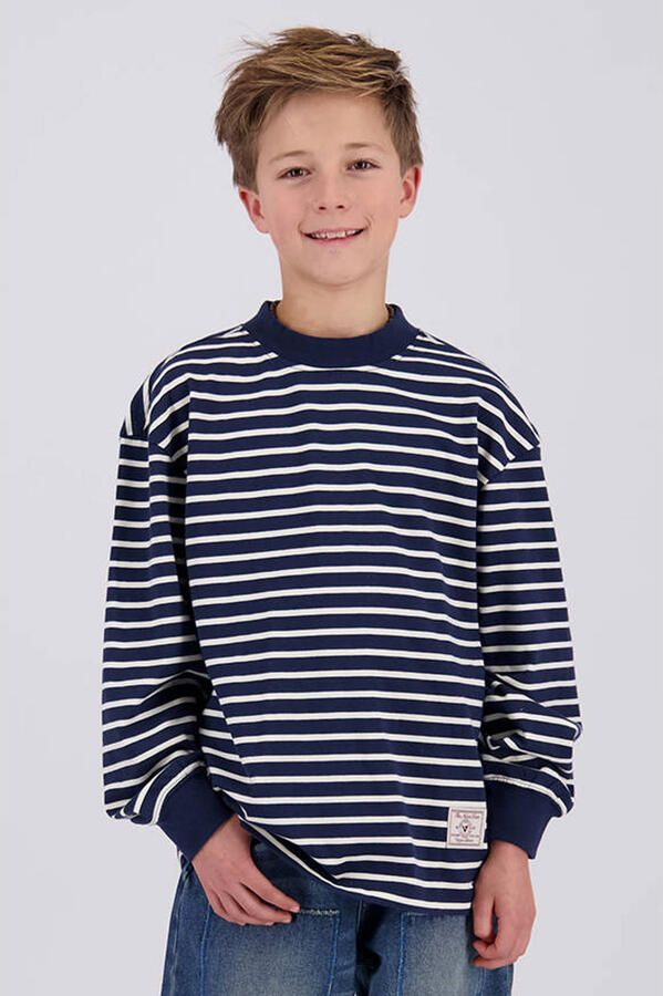 Vingino oversized gestreepte longsleeve donkerblauw