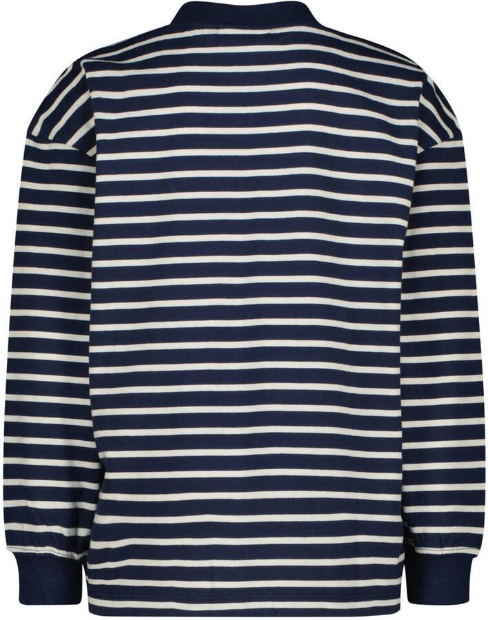 Vingino oversized gestreepte longsleeve donkerblauw - Foto 2