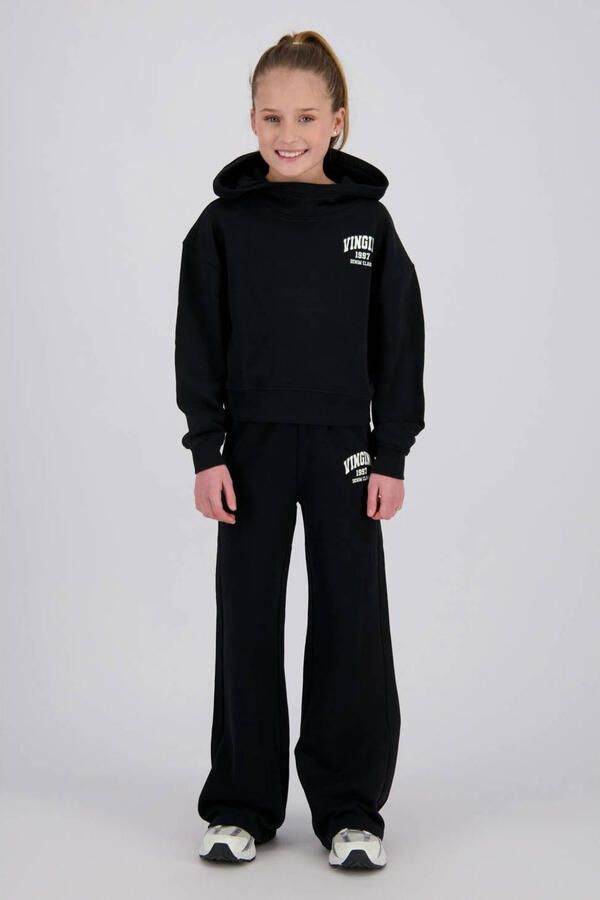 Vingino oversized hoodie met logo zwart