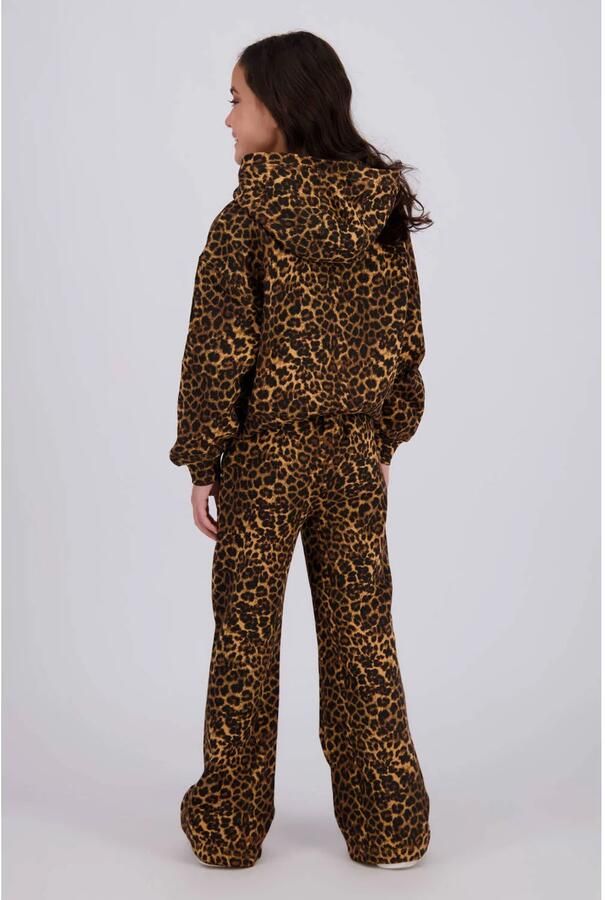 Vingino oversized hoodie met panterprint bruin - Foto 2