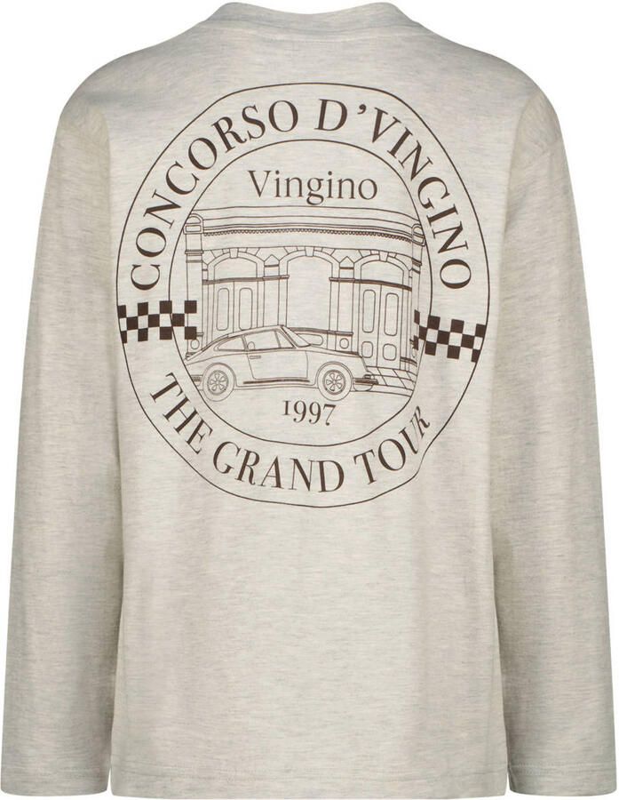 Vingino oversized longsleeve met backprint ecru Jongens Katoen Ronde hals - Foto 2