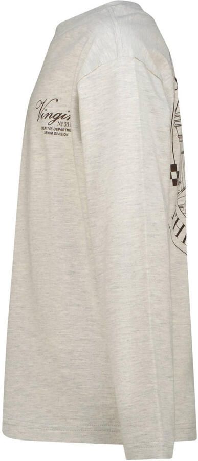 Vingino oversized longsleeve met backprint ecru Jongens Katoen Ronde hals - Foto 3
