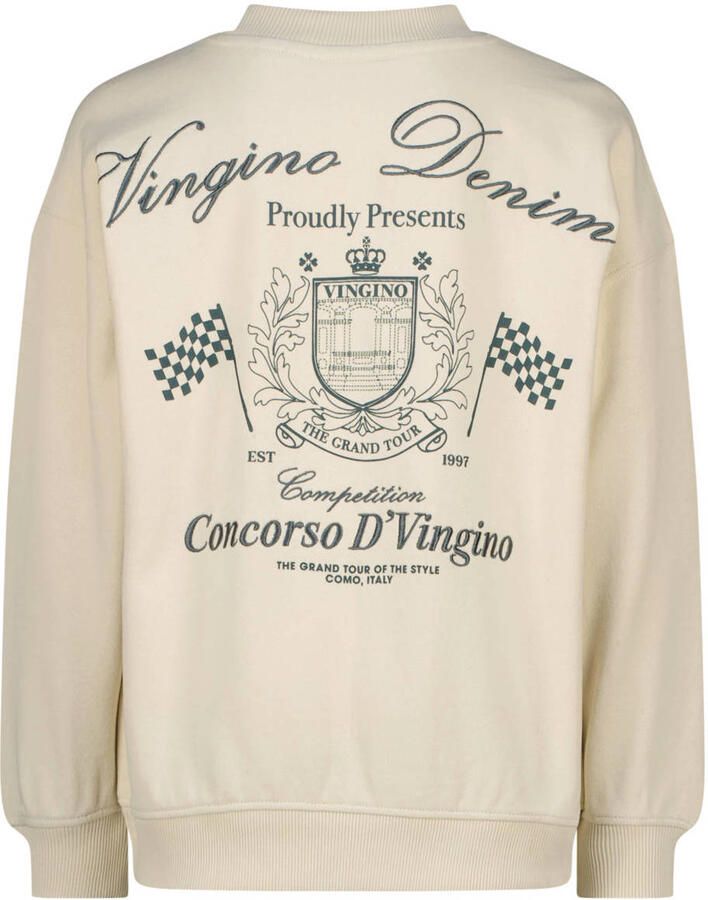 Vingino oversized sweater met backprint beige Backprint - Foto 2