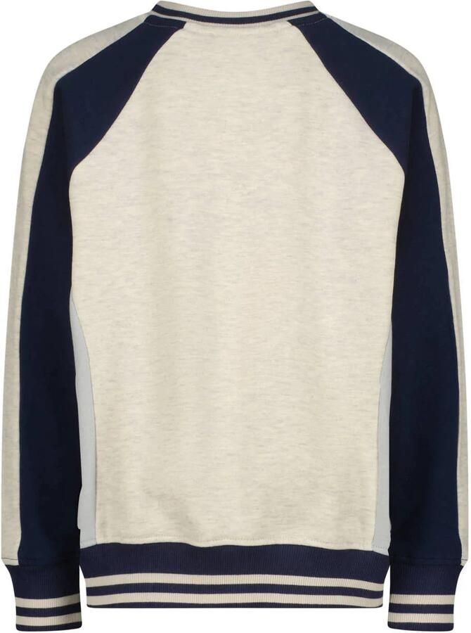 Vingino oversized sweater met print beige donkerblauw - Foto 2