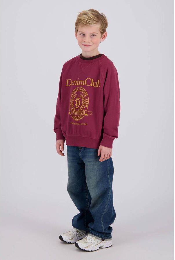 Vingino oversized sweater met print donkerrood - Foto 2