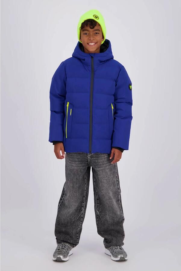 Vingino pufferjas blauw Jongens Polyester Capuchon Effen