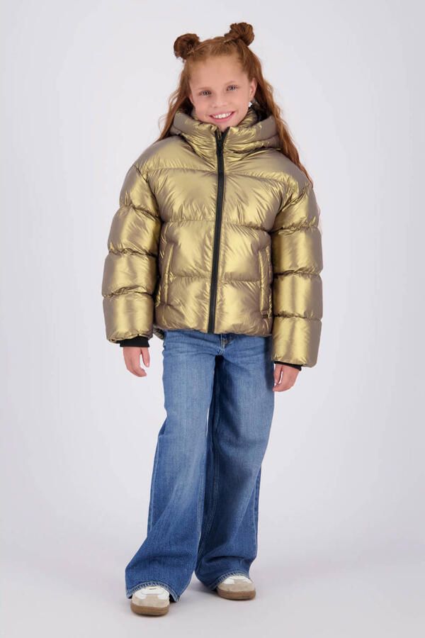 Vingino pufferjas goud Meisjes Polyamide Capuchon Effen