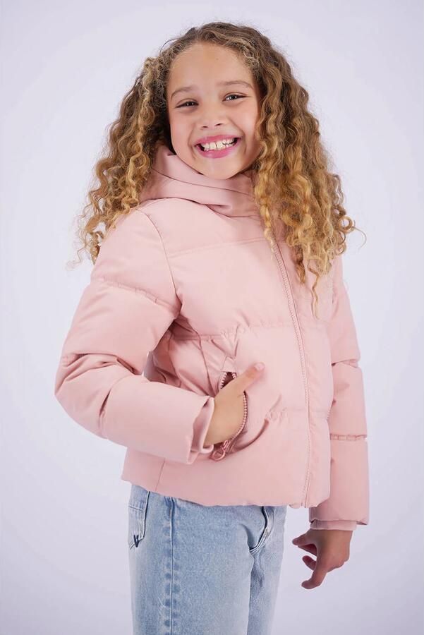 Vingino pufferjas roze Meisjes Polyester Capuchon Effen