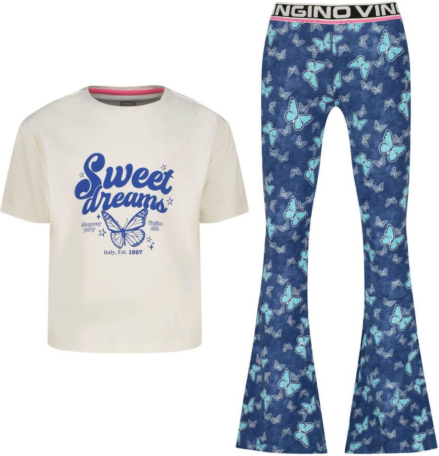Vingino pyjama blauw wit