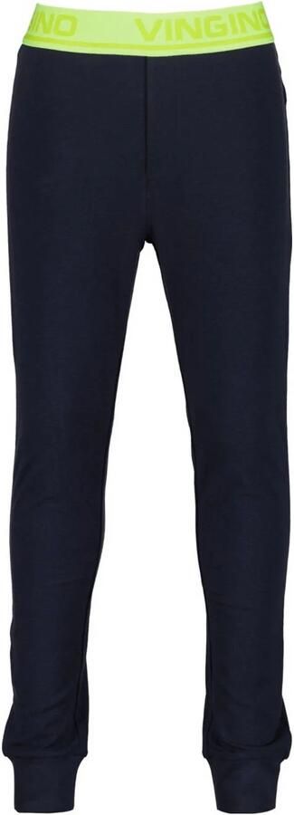 Vingino pyjama donkerblauw neongeel - Foto 3